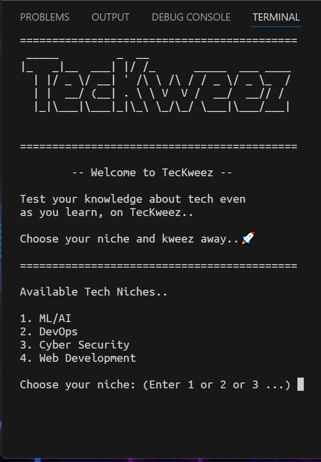 Teckweez CLI game